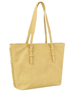 Fashion Shopper Tote Bag JY-0520-M YELLOW